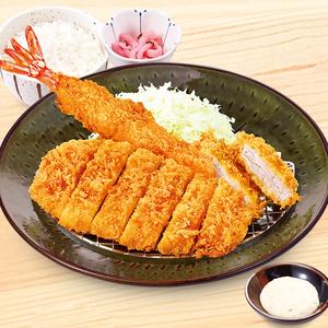 かつ庵 熟成ロース、ヒレかつ、大海老フライ弁当