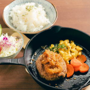 ハンバーグライスおろし玉ねぎソース