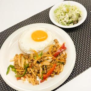 Cセット(ガパオライスセット・Gapao Rice Set)