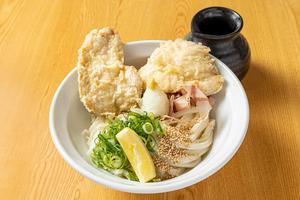 かしわ天 ぶっかけうどん
