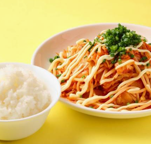 マヨネーズ豚キムチご飯付き 小盛