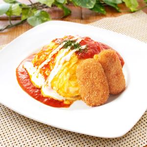 デリズ クリームコロッケ(2個)＆ 【トマトソース】オムライス ≪4294≫