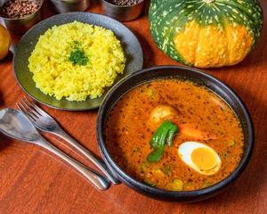 ラム挽肉のネバネバ納豆カリー