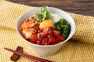 【脂肪燃焼】まぐろキムチユッケねば丼 Tuna Yukhoe Neba-Don