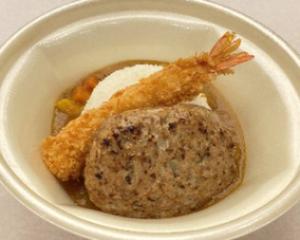 お子様ハンバーグエビフライカレー