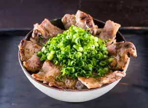 カルビ塩ネギ盛り丼