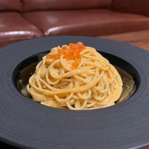 クリームパスタいくらのせ