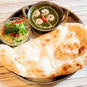 サグプラウンカレーセット Prawn Saag Curry Set
