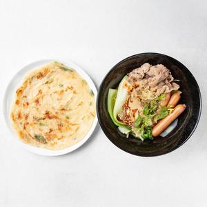 【限定メニュー】ダブル牛肉マーラータン+葱油餅