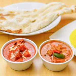 ダブルカレーセット 2Curry + Nan or Rice