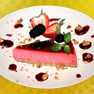 ピンクのチーズケーキ Pink NY cheesecake