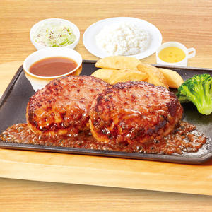 【947】手ごねハンバーグ300g弁当 コーンスープセット