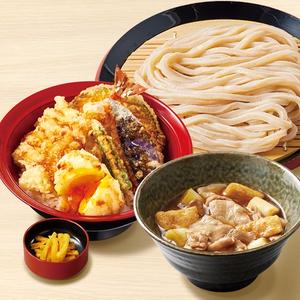 久兵衛屋 【満腹久セット】肉つけ汁うどん・月見天丼