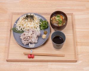 豚のつけ麺うどん+豚汁