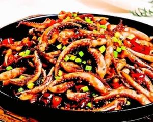 イカゲソの鉄板焼き