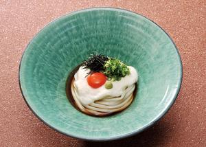 山かけの冷たいおうどん