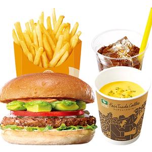 【ディナーセット】アボカドビーフバーガー Avocado Beef Burger  Dinner Set