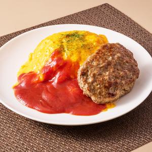 王道の濃厚ケチャップオムライス×ハンバーグ