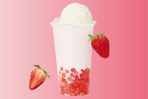 【フロート】タピオカ 苺ミルク Tapioca Strawberry Milk Float
