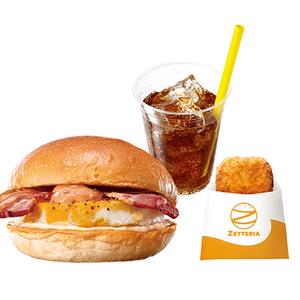 【モーニングセット】ベーコンエッグサンド Bacon Egg Sandwich Set