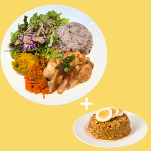 生姜焼きキーマカレーPLATE