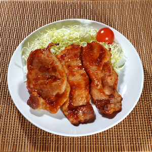 タレがたっぷり絡んだ豚の生姜焼き弁当
