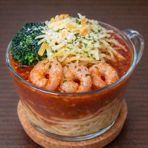 小海老とブロッコリーのトマトクリームパスタ