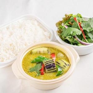 グリーンカレーとパクチーのセット Green Curry Phakchi Set