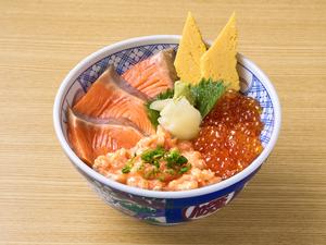 磯丸水産 サーモン3色丼