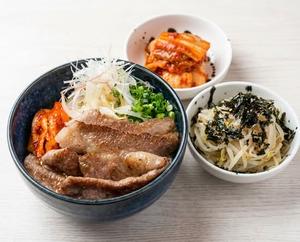 近江牛 特選カルビ丼 キムチ、ナムルセット