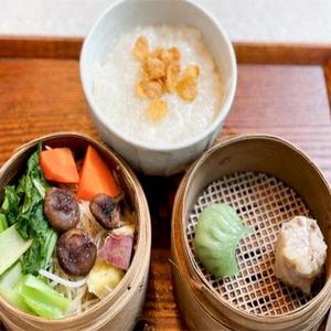 自社農園産胚芽米の中華粥セット