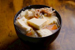 【当店人気No.3】豆腐豚汁Tofu and pork miso soup