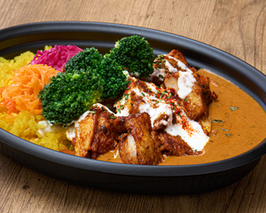 ブロッコリー＆チキンオーバーカレー Broccoli Chicken Over Curry