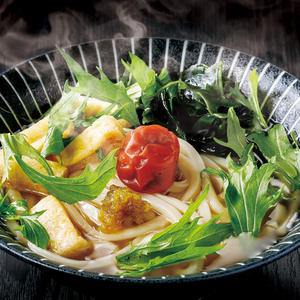 柚子胡椒を効かせた 梅わかめうどん