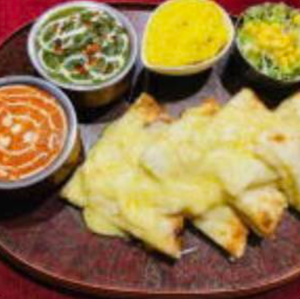 ダブルカレーチーズセット Double curry cheese nan set