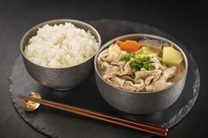 (特製味噌白湯)豚汁とほかほかごはん (Special Miso White Soup)