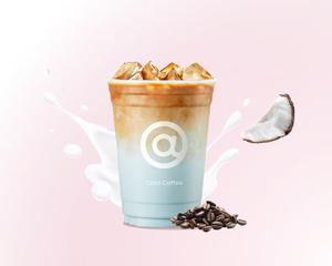cotti coffee ブルーのココナッツラテ