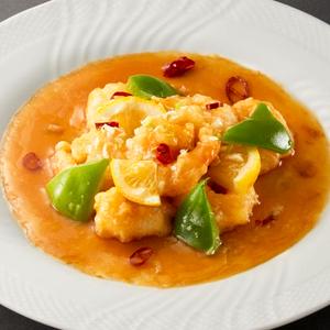 海老の唐辛子炒めレモン風味