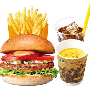 【ディナーセット】絶品ビーフバーガーZEPPIN（Supreme）Beef Burger Dinner Set