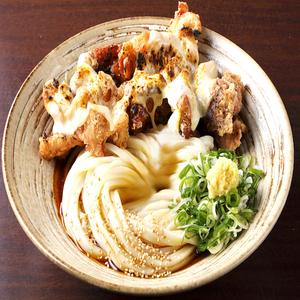(冷)焦がしチーズ山盛りザンギうどん