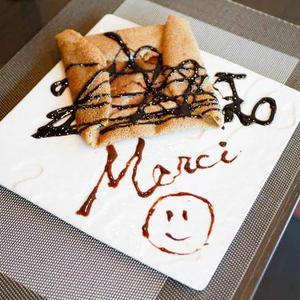【デザートガレット】そば粉のガレット カシスソース Dessert Galette: Buckwheat Galette with Cassis Sauce