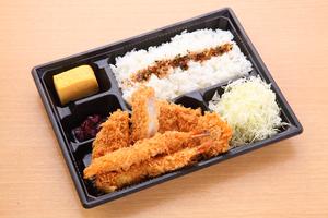 かつ麦 ロースかつと海老フライ弁当