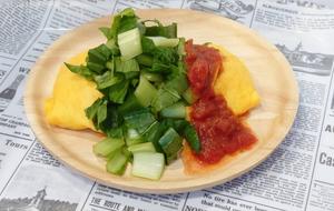 日本一の小松菜のオムライス