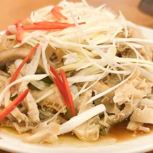 ハチノスのネギソース炒め