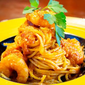 海老トマトクリームパスタ