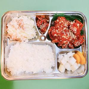 思い出唐揚げ弁当(ヤンニョムチキン)