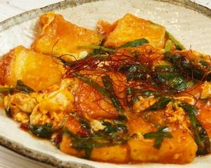 ニラ辛豆腐