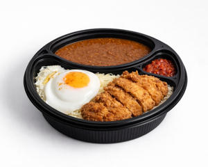チキンカツレツライスキーマカレー Chicken cutlet rice Kima curry