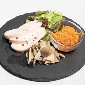 鶏ハム前菜3種サラダボウル