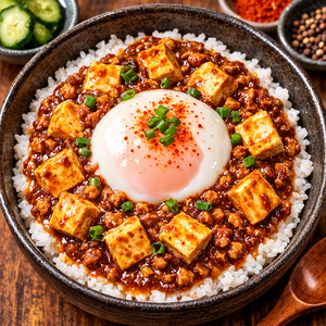 温玉のせ麻婆丼